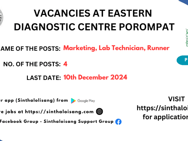 VACANCIES AT EASTERN DIAGNOSTIC CENTRE POROMPAT