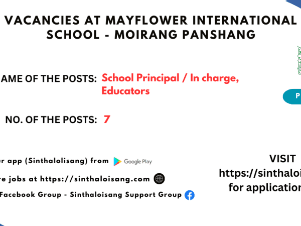 VACANCIES AT MAYFLOWER INTERNATIONAL SCHOOL - MOIRANG PANSHANG