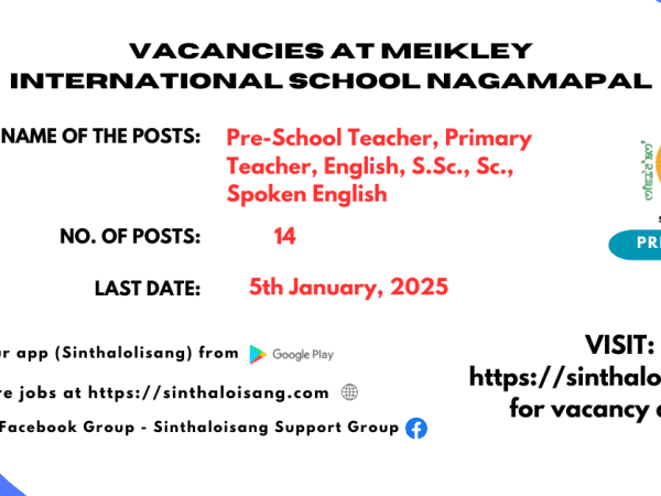 VACANCIES AT MEIKLEY INTERNATIONAL SCHOOL NAGAMAPAL