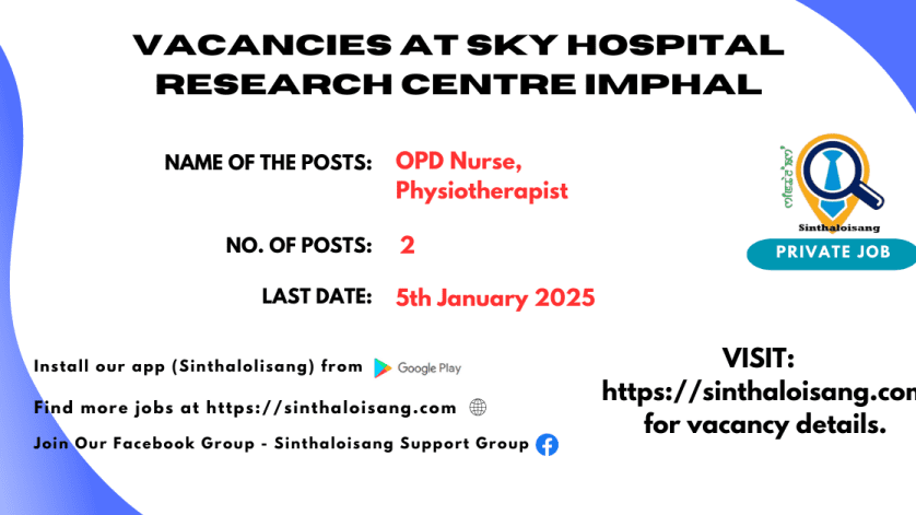 VACANCIES AT SKY HOSPITAL RESEARCH CENTRE IMPHAL