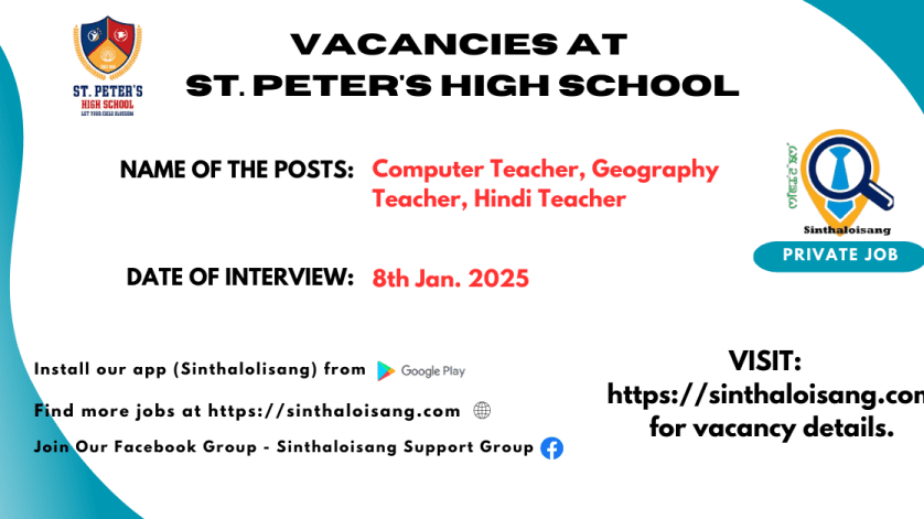 VACANCIES AT ST. PETER'S HIGH SCHOOL