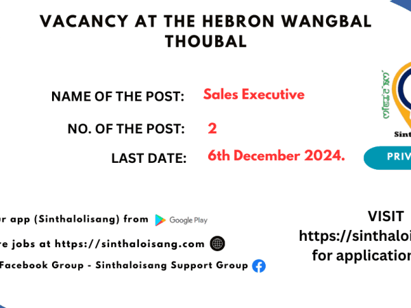 VACANCY AT THE HEBRON WANGBAL THOUBAL