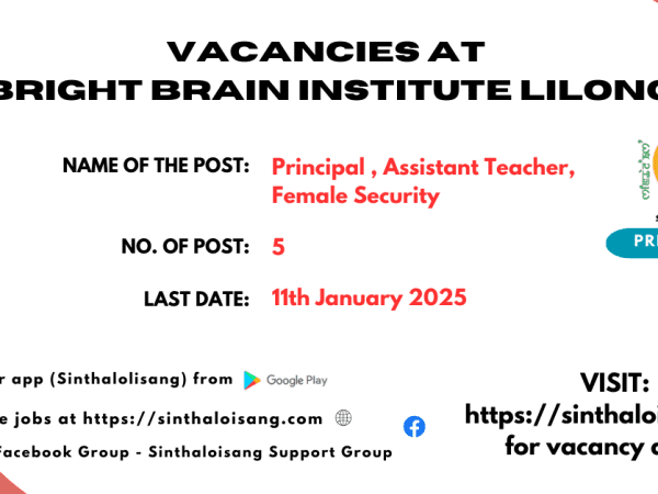 VACANCIES AT BRIGHT BRAIN INSTITUTE LILONG