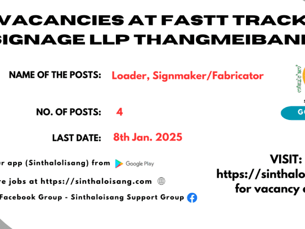 VACANCIES AT FASTT TRACK SIGNAGE LLP THANGMEIBAND