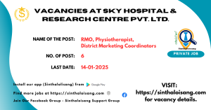 VACANCIES AT SKY HOSPITAL & RESEARCH CENTRE PVT. LTD.