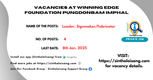 VACANCIES AT WINNING EDGE FOUNDATION PUNGDONBAM IMPHAL