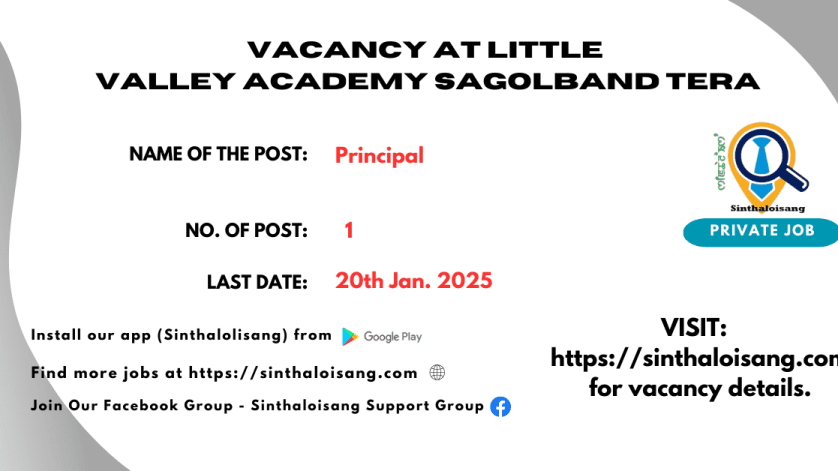 VACANCY AT LITTLE VALLEY ACADEMY SAGOLBAND TERA